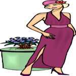 Woman in Dress 50 Clip Art