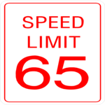Speed Limit - 65 Clip Art