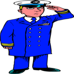 Navy Officer Saluting