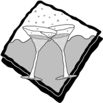 Glasses Toasting 4 Clip Art