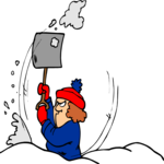 Snow Shoveling 3 Clip Art