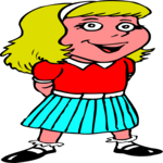 Girl Smiling 1 Clip Art