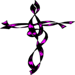 Cross - Ribbons 2 Clip Art