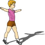 Boy Balancing Clip Art