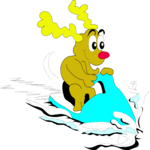 Reindeer on Snowmobile 1
