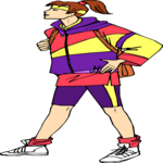 Girl Walking 6 Clip Art