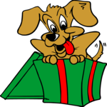 Gift - Puppy 2 Clip Art