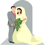 Bride & Groom Clip Art