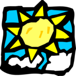 Sun & Clouds 16 Clip Art