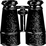 Antique Style Binoculars 2 Clip Art