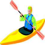 Kayaking 13 Clip Art