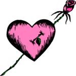 Heart & Rose 5 Clip Art