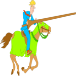 Ready to Joust Clip Art