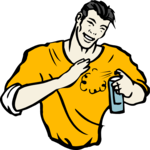 Man with Aerosol Can