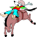 Rodeo Cowboy - Wolf Clip Art