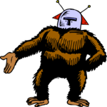 Space Alien Ape Clip Art