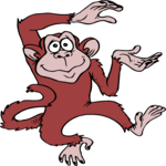 Monkey - Excited Clip Art