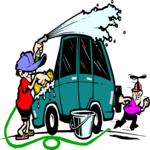 Kids Washing Car