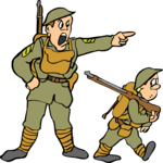 Giving Orders - WWI Clip Art