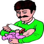Father Feeding Baby