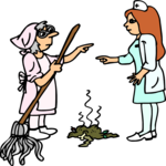 Nurse & Cleaning Lady Clip Art