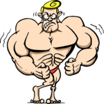 Body Builder 07 Clip Art