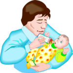 Baby Feeding 1 Clip Art