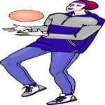 Girl with Ball 2 Clip Art