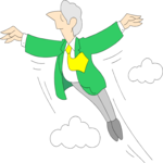 Man Flying 1 Clip Art