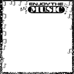 Enjoy the Music Frame Clip Art