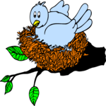 Bird in Nest Clip Art