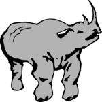 Rhino 03 Clip Art