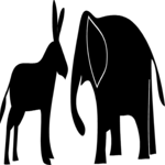 Donkey & Elephant 5 Clip Art