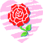 Heart & Rose 1 Clip Art