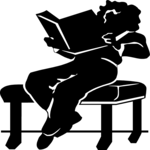 Student Reading Clip Art