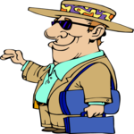 Man with Luggage 08 Clip Art