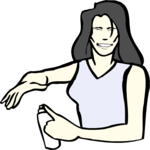 Woman with Aerosol Can