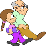 Girl with Grandfather