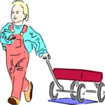 Boy Pulling Wagon 2