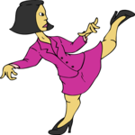 Woman Balancing Clip Art