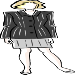 Woman in Suit 07 Clip Art