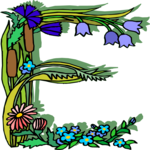Flowery E 1 Clip Art