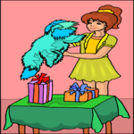 Girl with Stuffed Dog