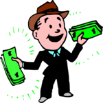 Man Holding Money 5 Clip Art