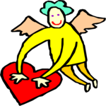 Angel & Heart 18 Clip Art