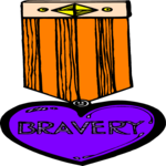 Purple Heart of Bravery Clip Art