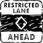 Restricted Lane Ahead Clip Art