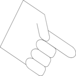 Finger Pointing 084 Clip Art