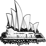 Sydney Opera House 01 Clip Art