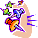 Push Pins 2 Clip Art